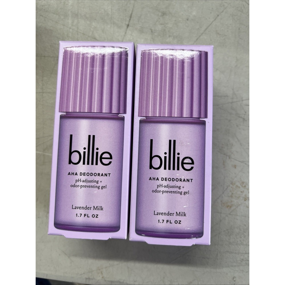 2/ Billie AHA Gel Deodorant Lavender Milk 1.7 fl oz - New- Aluminum‎ Free